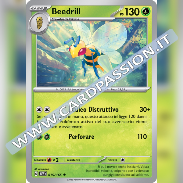 015/165 Beedrill Holo | Scarlatto e Violetto 151