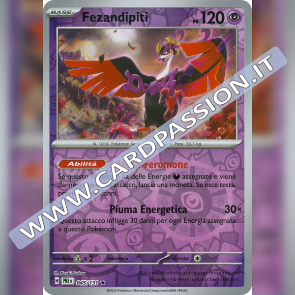 045/131 Fezandipiti Reverse | Evoluzioni Prismatiche