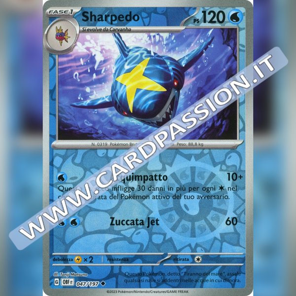 047/197 Sharpedo Reverse | Ossidiana Infuocata