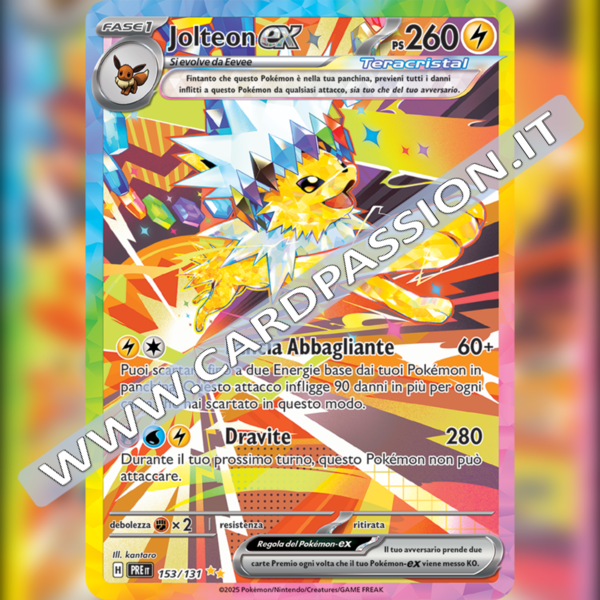 153/131 Jolteon ex (Alternative Art) | Evoluzioni Prismatiche