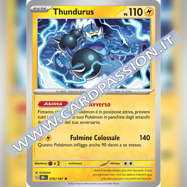 070/197 Thundurus Holo | Ossidiana Infuocata