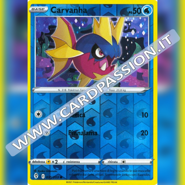 035/203 Carvanha Reverse | Evoluzioni Eteree - Card Passion