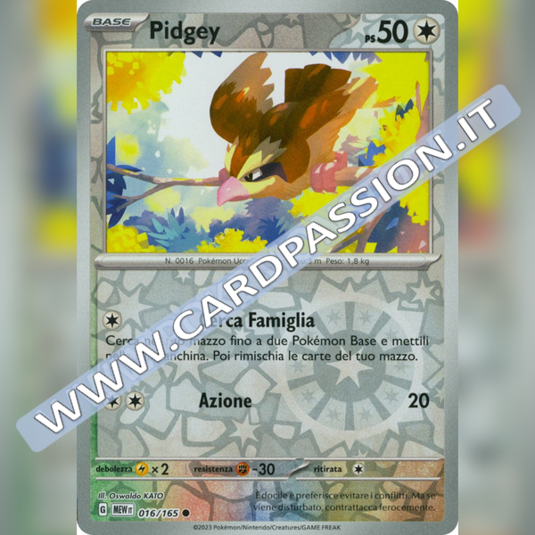 016/165 Pidgey Reverse | Scarlatto e Violetto 151