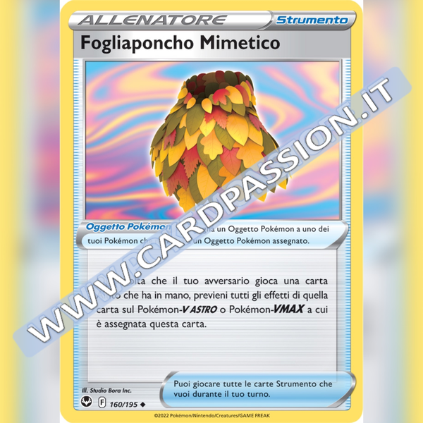 160/195 Fogliaponcho Mimetico | Tempesta Argentata
