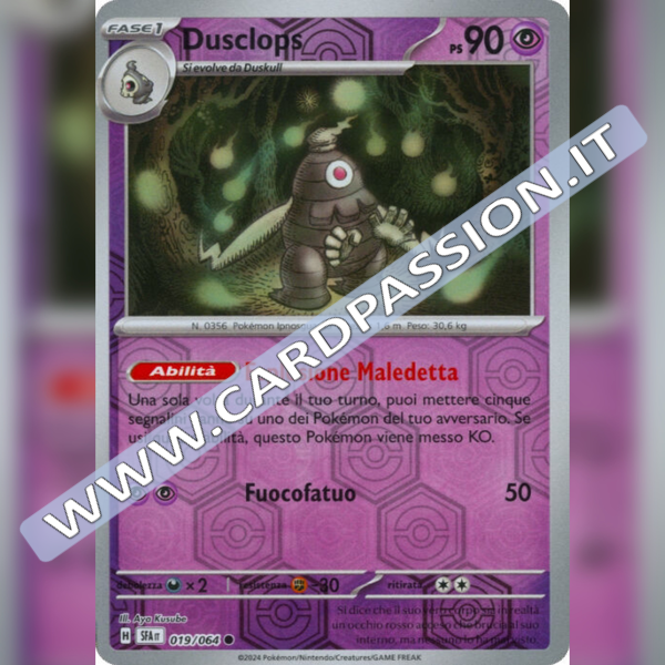 019/064 Dusclops Reverse | Segreto Fiabesco