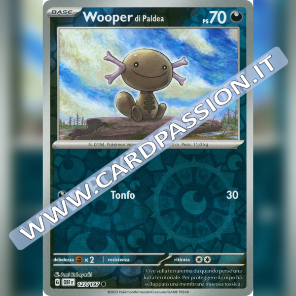 127/197 Wooper di Paldea Reverse | Ossidiana Infuocata