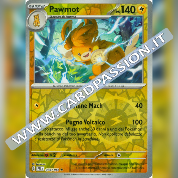 076/193 Pawmot Reverse | Evoluzioni a Paldea