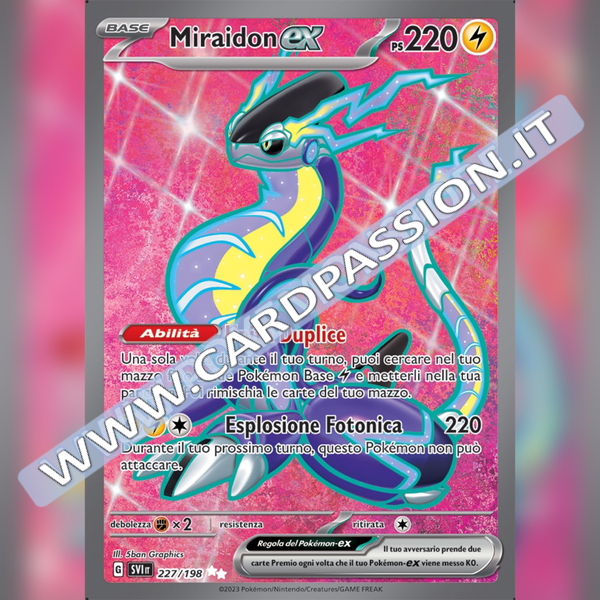 227/198 Miraidon ex (Full Art) | Scarlatto e Violetto