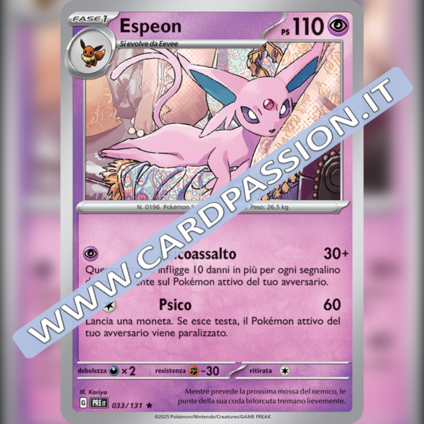 033/131 Espeon Holo | Evoluzioni Prismatiche