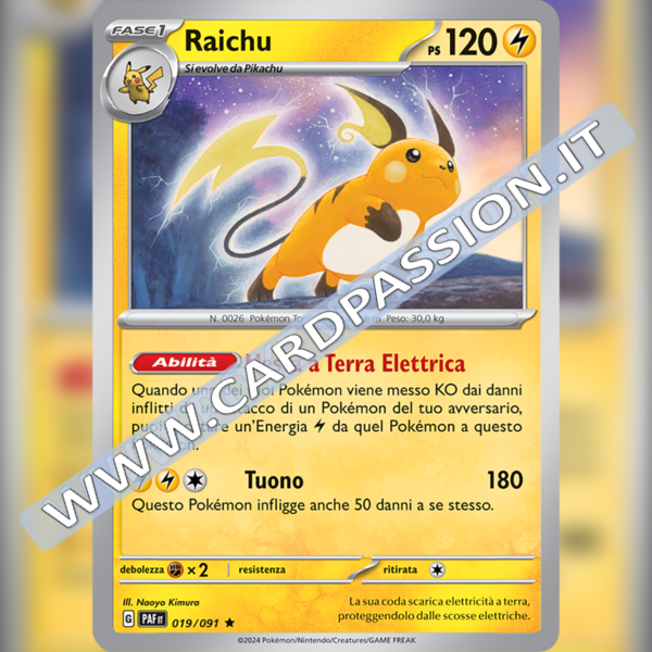 019/091 Raichu Holo | Destino di Paldea