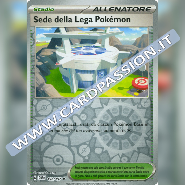 192/197 Sede della Lega Pokemon Reverse | Ossidiana Infuocata