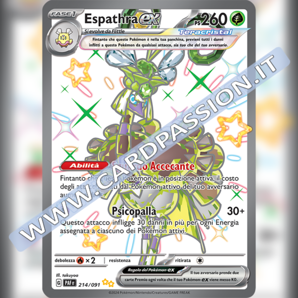214/091 Espathra ex Ultra Shiny | Destino di Paldea