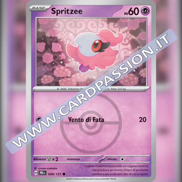 038/131 Spritzee Poke Ball Reverse | Evoluzioni Prismatiche
