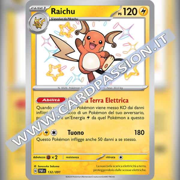 132/091 Raichu Shiny | Destino di Paldea