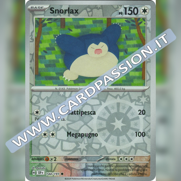 144/191 Snorlax Reverse | Scintille Folgoranti