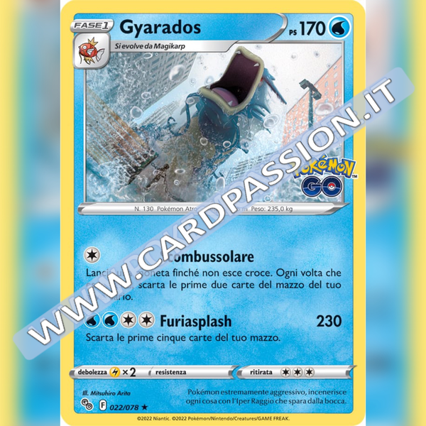 022/078 Gyarados Rara Holo | Pokemon GO - Card Passion
