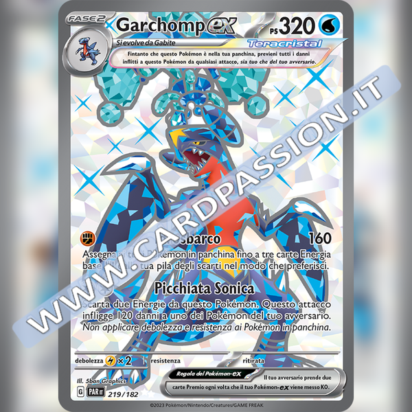 219/182 Garchomp ex Teracristal (Full Art) | Paradosso Temporale