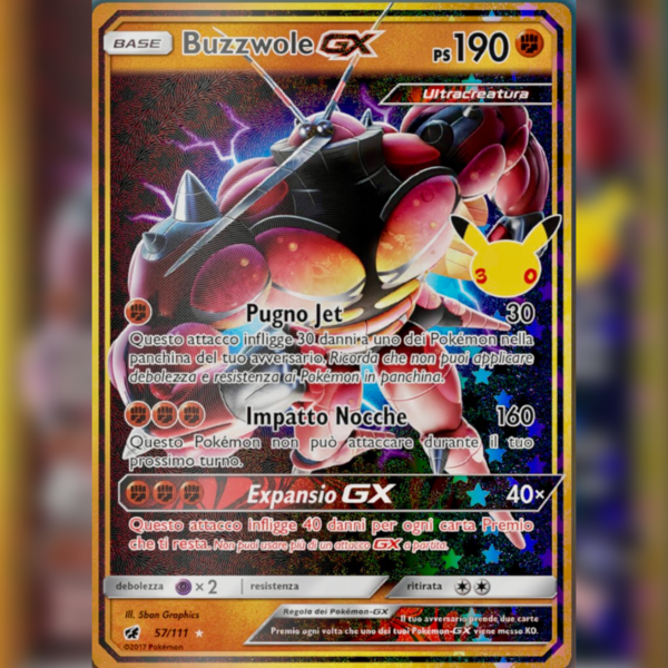 _ 57/111 Buzzwole-GX | 30esimo Anniversario
