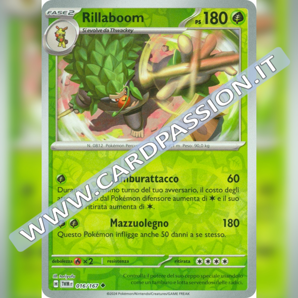 016/167 Rillaboom Reverse | Crepuscolo Mascherato