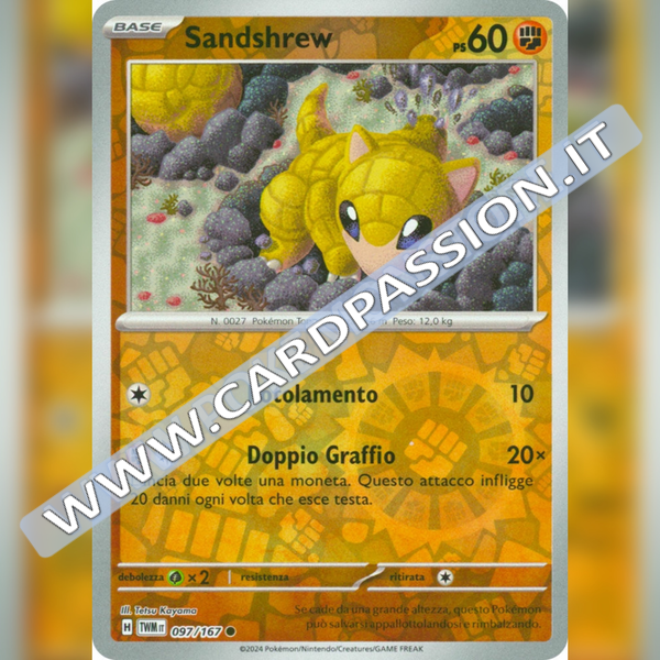 097/167 Sandshrew Reverse | Crepuscolo Mascherato
