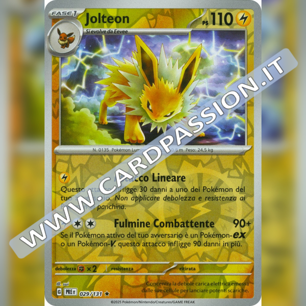 029/131 Jolteon Reverse | Evoluzioni Prismatiche