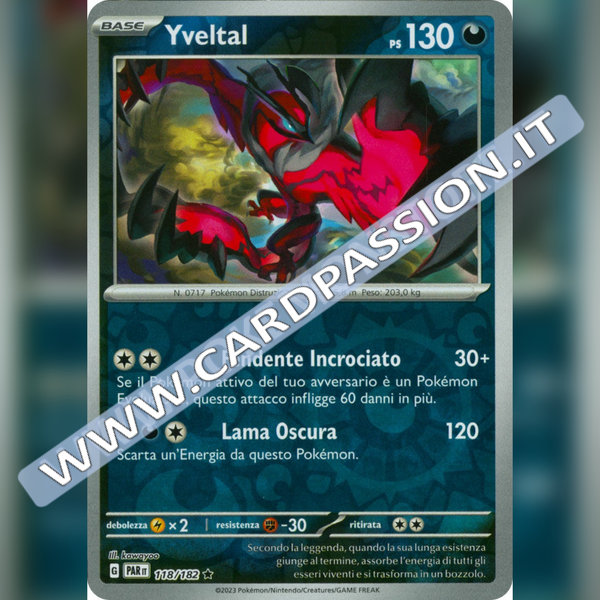 118/182 Yveltal Reverse | Paradosso Temporale
