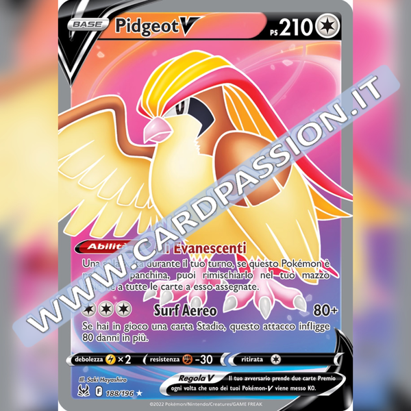 188/196 Pidgeot V (Full Art) | Origine Perduta - Card Passion