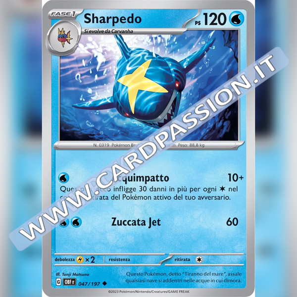 047/197 Sharpedo | Ossidiana Infuocata