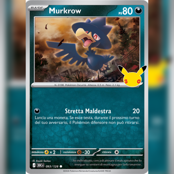 093/128 Murkrow Holo | 30esimo Anniversario