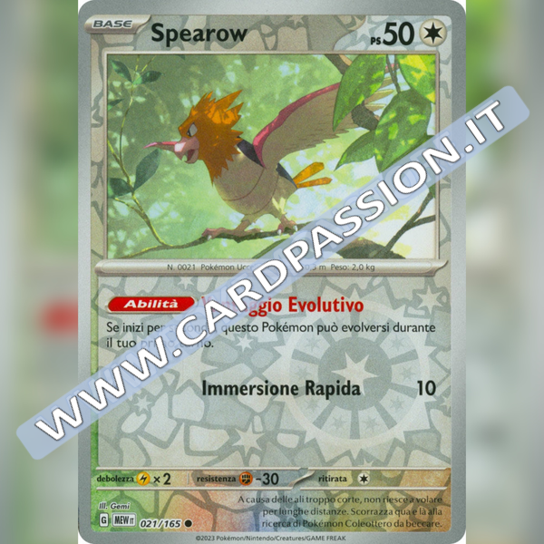 021/165 Spearow Reverse | Scarlatto e Violetto 151