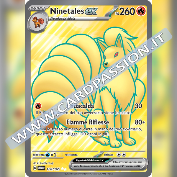186/165 Ninetales ex (Full Art) | Scarlatto e Violetto 151