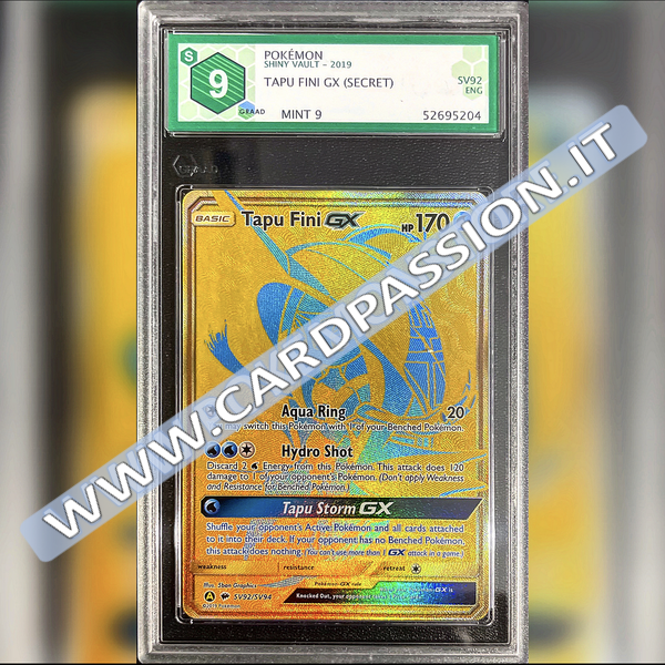 SV92/SV94 Tapu Fini GX Gold | Hidden Fates - Graad 9 - Card Passion