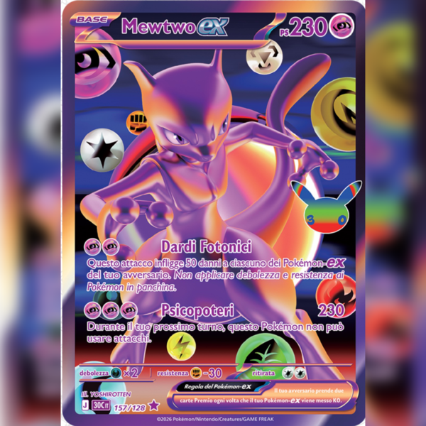 157/128 Mewtwo-ex FUR | 30esimo Anniversario