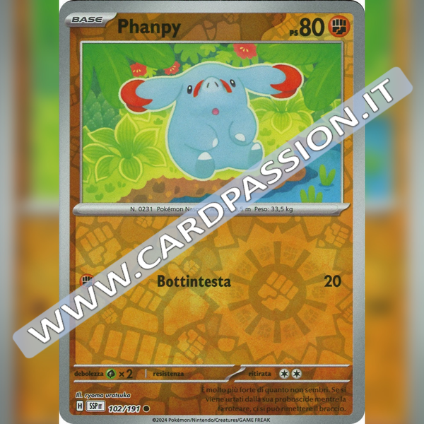 102/191 Phanpy Reverse | Scintille Folgoranti
