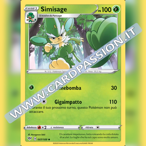 007/189 Simisage Non Comune | Fiamme Oscure - Card Passion