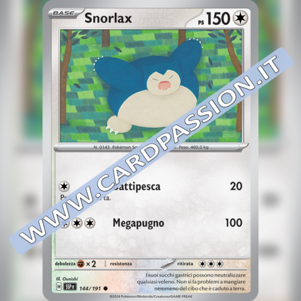 144/191 Snorlax | Scintille Folgoranti