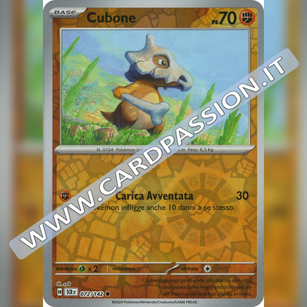 072/142 Cubone Reverse | Corona Astrale