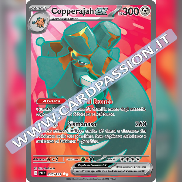 245/193 Copperajah ex (Full Art) | Evoluzioni a Paldea
