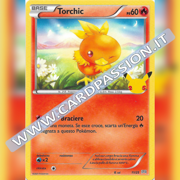 11/25 Torchic Non Holo | McDonald's 25esimo Anniversario - Card Passion