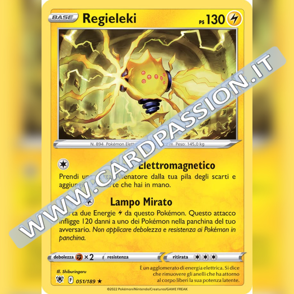 051/189 Regieleki Rara | Lucentezza Siderale - Card Passion