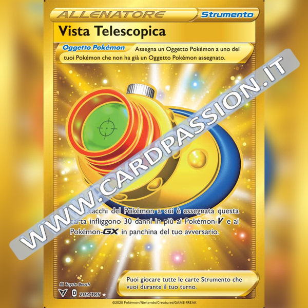 203/185 Vista Telescopica Gold | Voltaggio Sfolgorante - Card Passion