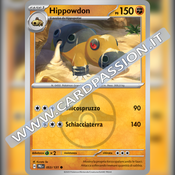 053/131 Hippowdon Master Ball Reverse | Evoluzioni Prismatiche