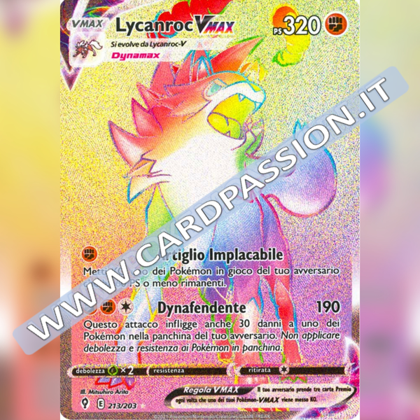 213/203 Lycanroc VMax Hyper | Evoluzioni Eteree - Card Passion