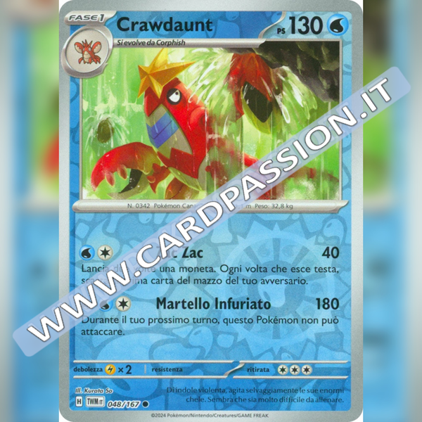 048/167 Crawdaunt Reverse | Crepuscolo Mascherato
