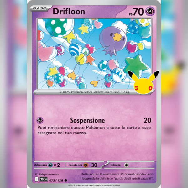 073/128 Drifloon Holo | 30esimo Anniversario
