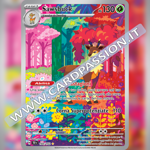 166/162 Sawsbuck Illustrazione Rara | Cronoforze