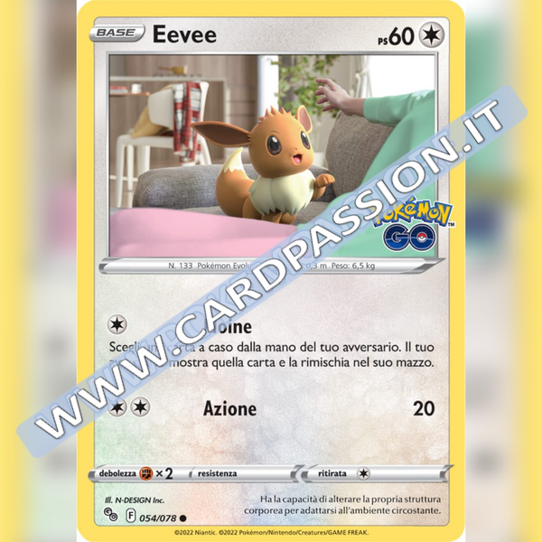 054/078 Eevee Comune | Pokemon GO - Card Passion