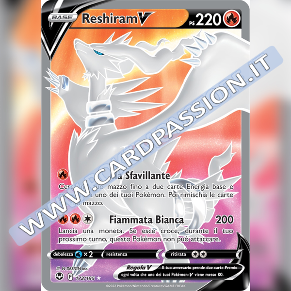 172/195 Reshiram V (Full Art) | Tempesta Argentata
