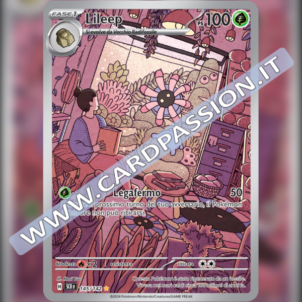 145/142 Lileep Illustrazione Rara | Corona Astrale