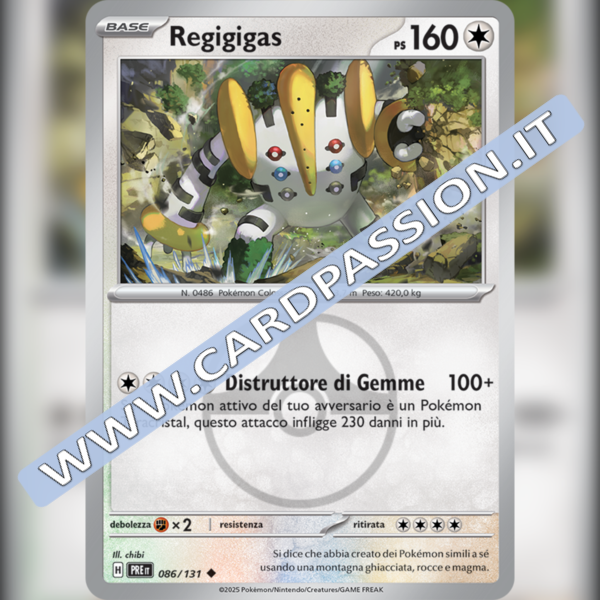 086/131 Regigigas Master Ball Reverse | Evoluzioni Prismatiche